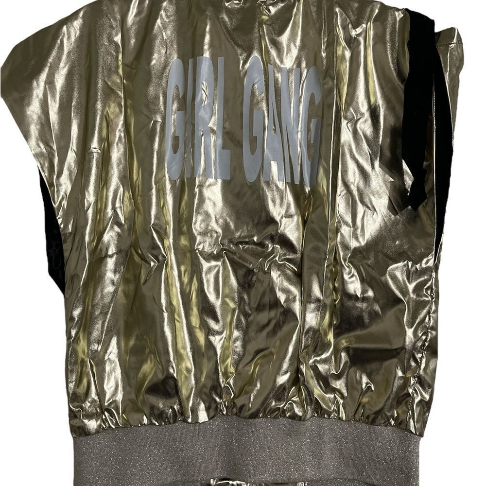 Fun and Fun Gold Metallic Women's Jacket - Picture 2 of 2